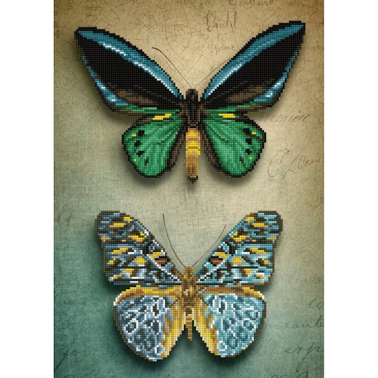 Diamond Dotz&#xAE; Intermediate Level Antique Butterflies Diamond Painting Kit